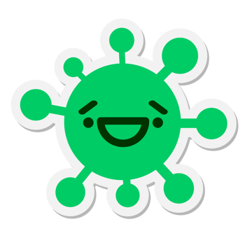 happy surprised virus sticker png