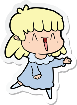 sticker of a cartoon woman png