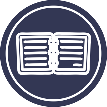 note book circular icon symbol png