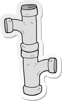 sticker of a cartoon pipe png