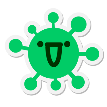 simple happy virus sticker png