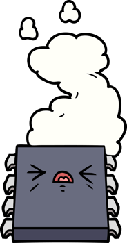 cartoon overheating computer chip png