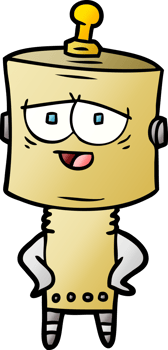 cartoon robot drawing png