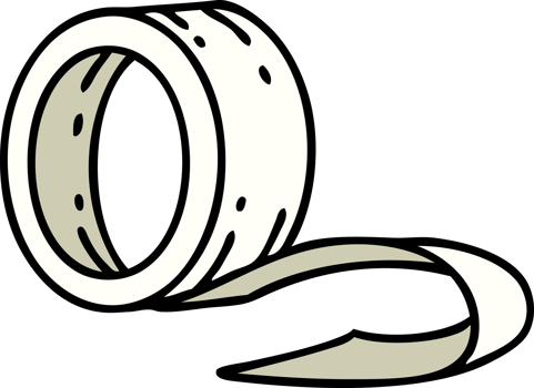 cartoon roll of masking tape png