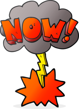 hand drawn cartoon now shout symbol with thundercloud png