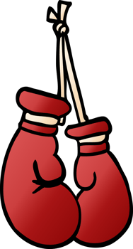 cartoon doodle boxing gloves png