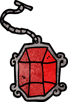 cartoon doodle ruby pendant png