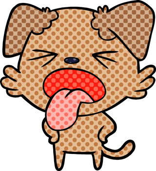 cartoon disgusted dog png