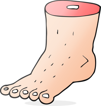 hand drawn cartoon foot png