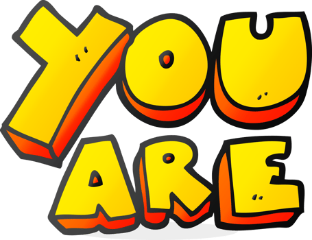 hand drawn cartoon you are text png