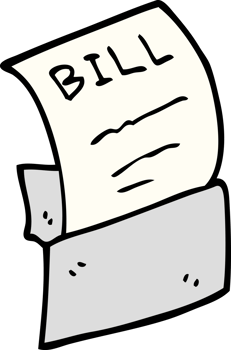 cartoon doodle debt bill png