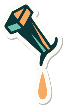 sticker of tattoo in traditional style of iron nail png