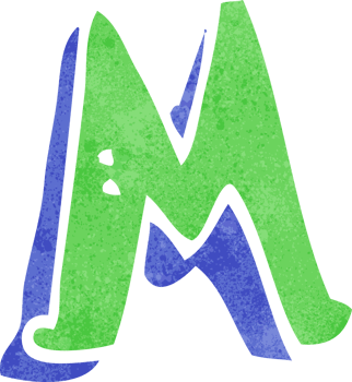 cartoon letter M png