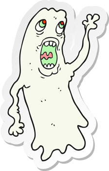 sticker of a cartoon ghost png