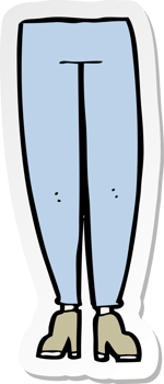 sticker of a cartoon female legs png
