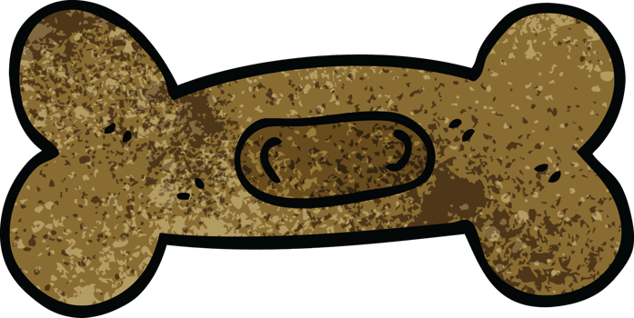cartoon doodle pet bone png