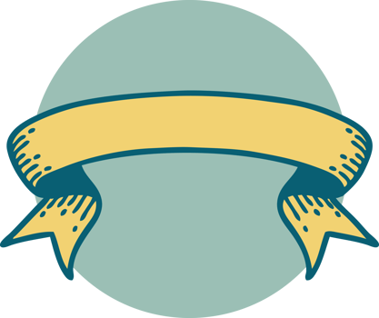 iconic tattoo style image of a banner png