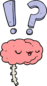 cartoon curious brain png