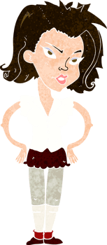 cartoon woman with hands on hips png