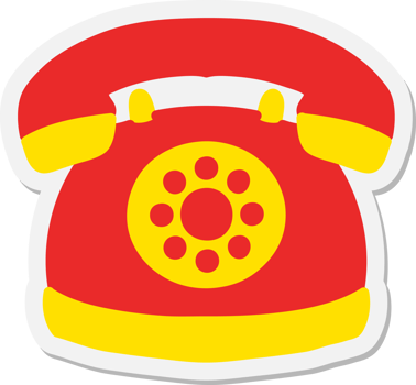 old style telephone sticker png