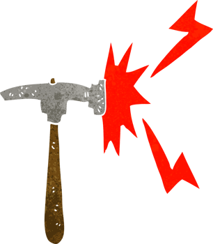 cartoon hammer drawing png