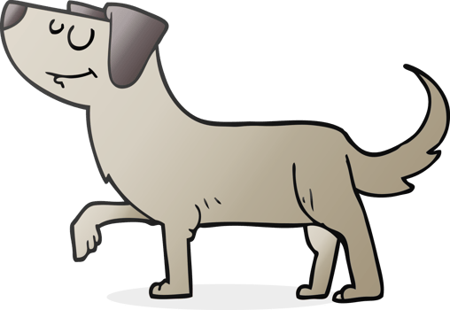 hand drawn cartoon dog png