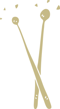 cartoon doodle drum sticks png