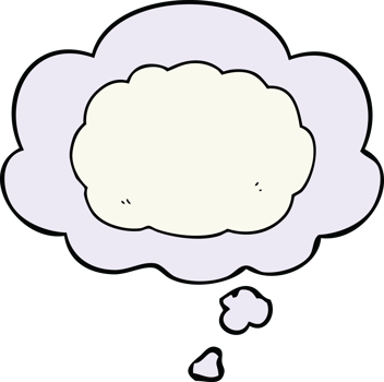cartoon cloud with thought bubble png