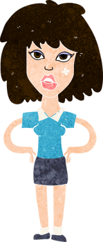 cartoon tough woman png
