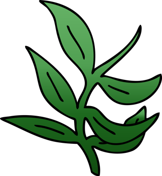 gradient shaded quirky cartoon vines png