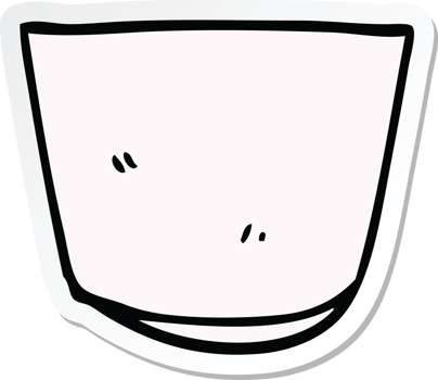 sticker of a cartoon glass png