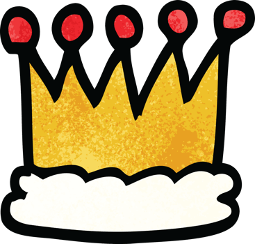 cartoon doodle gold crown png