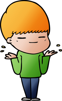 cartoon smug boy png