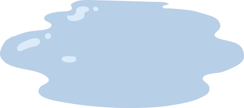 flat color style cartoon puddle of water png