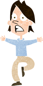 cartoon panicking man png