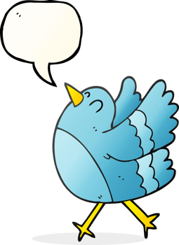 drawn speech bubble cartoon happy bird png