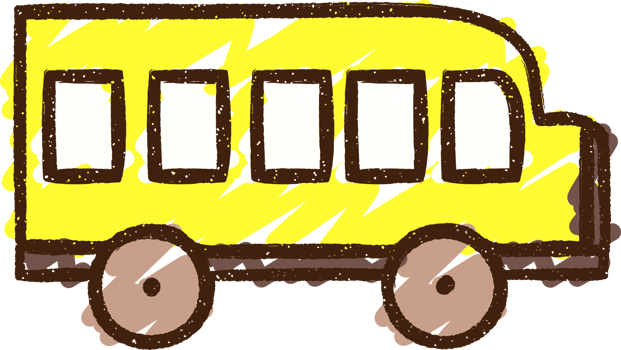 School Bus Chalk Drawing png