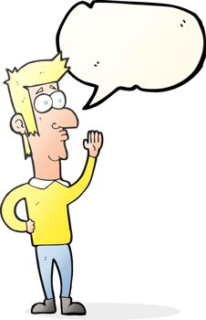 drawn speech bubble cartoon man waving png