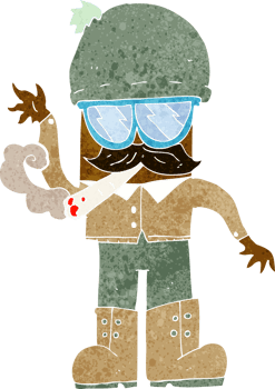 cartoon man smoking pot png