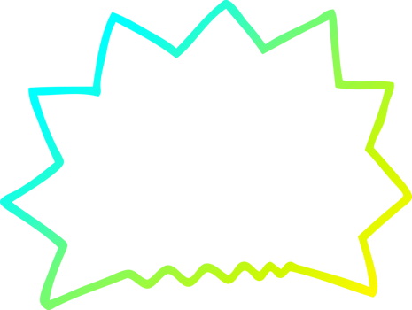 cold gradient line drawing of a cartoon big  bang explosion png