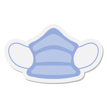 Mask sticker drawing png
