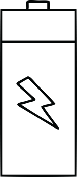 line drawing cartoon of a electrical battery png
