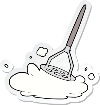 sticker of a cartoon potato masher png
