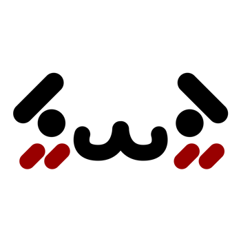 a black and white shy emoticon png