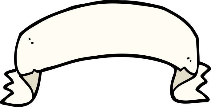 cartoon doodle scroll banner png