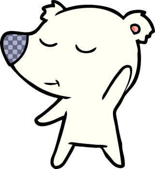 happy cartoon polar bear png