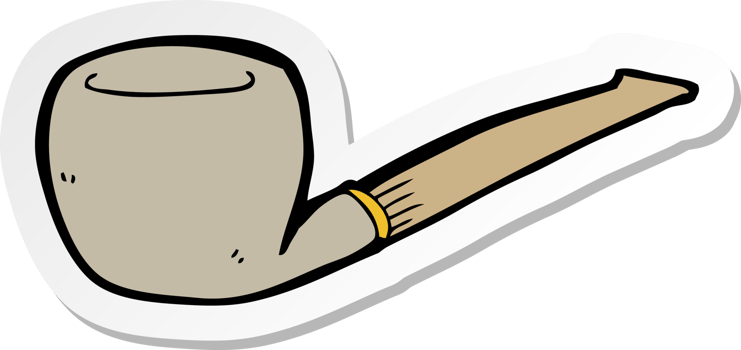 sticker of a cartoon pipe png