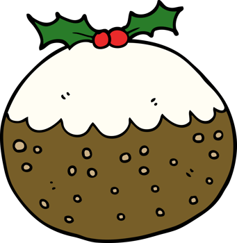cartoon christmas pudding png