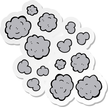 sticker of a cartoon smoke clouds png