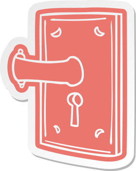 cartoon sticker of a door handle png